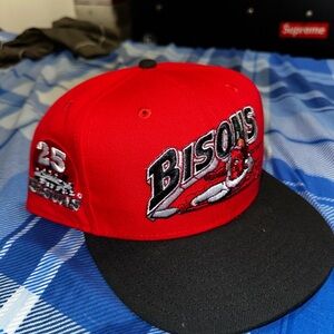 New Era Red and Black Bisons Hat